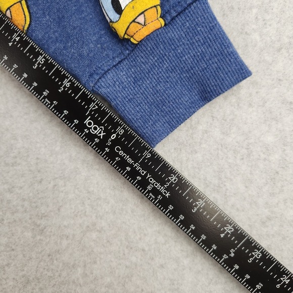 Disney Donald Duck All Over Print Sweatshirt Unisex Small S Blue Fleece Retro 90 - Picture 8 of 10